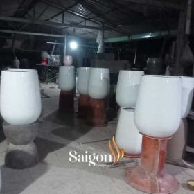 Chậu composite giọt nước